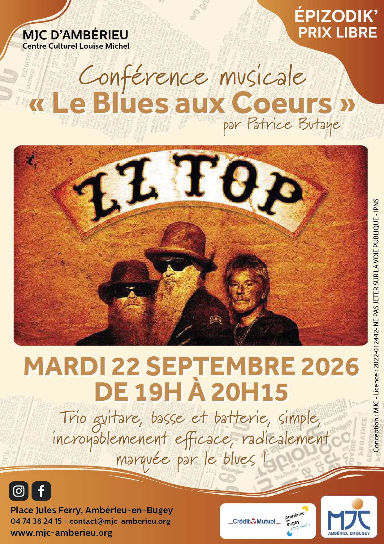 Mardi 22 Septembre à 19h